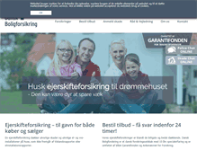 Tablet Screenshot of danskboligforsikring.dk